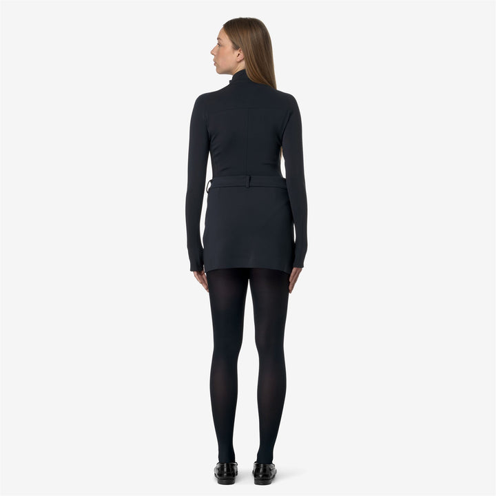 Gonna Mini Scuba Slim Fit Donna Grigia Nera con Chiusura a Zip 5