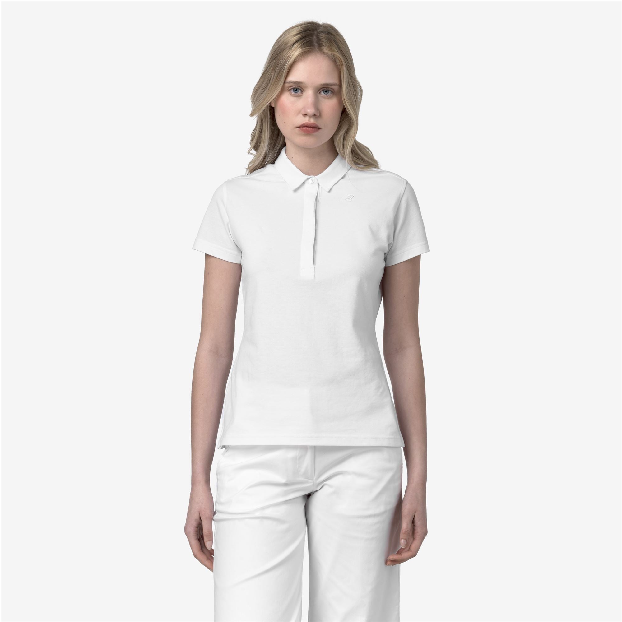 Polo Shirts_WOMAN_AMEDEA PIQUE_Polo_White - Commercial 4