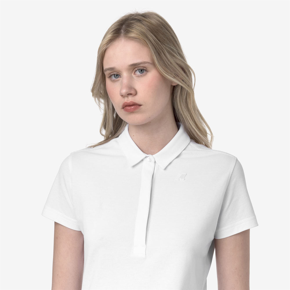 Polo Donna Stretch Piqué Grigia e Bianca per Abbigliamento Casual 02