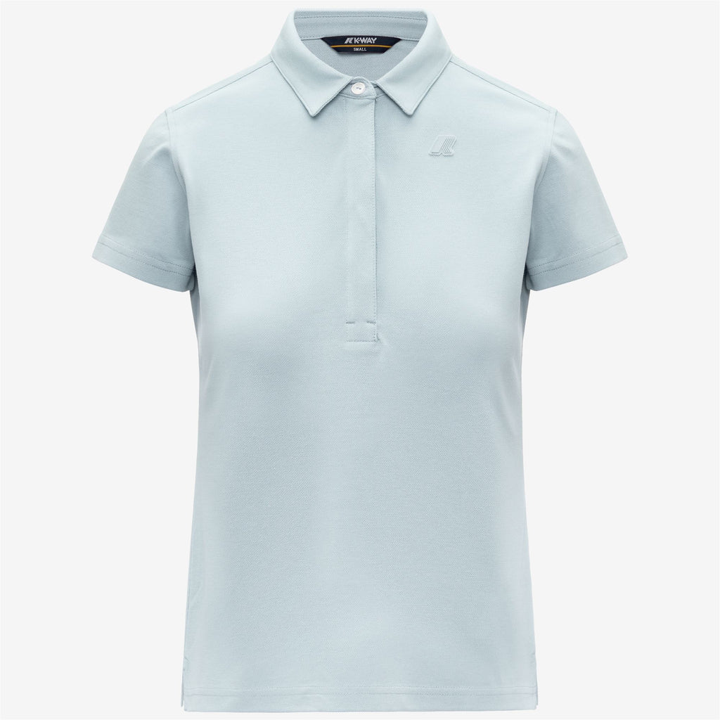 Polo Shirts_Woman_AMEDEA PIQUE SLIM_Polo_Blue Ballad - Commercial 1