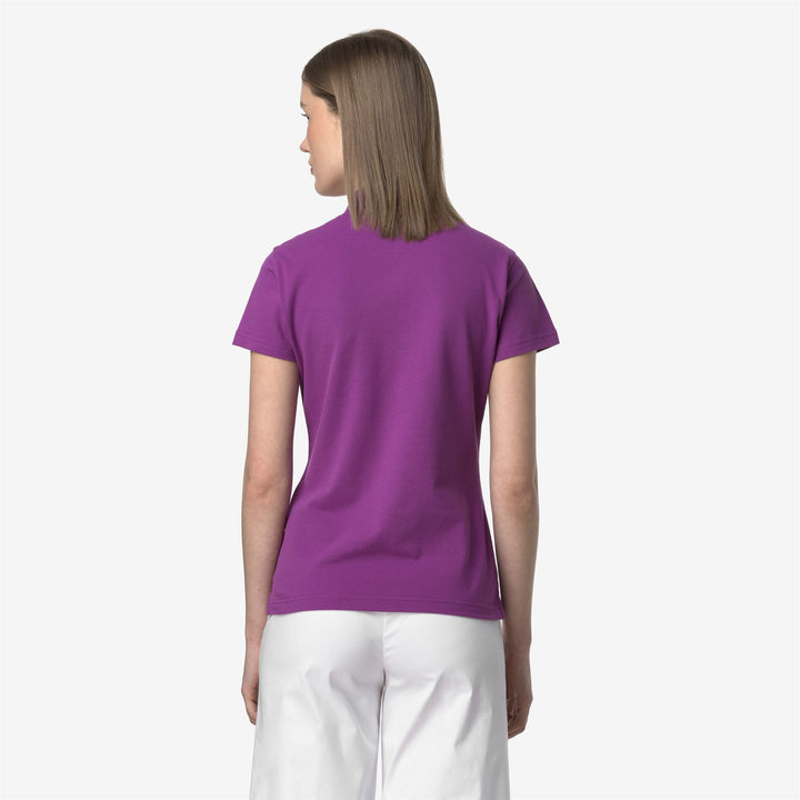 Camisa Polo de Piqué Elástica para Mujer en Color Violeta 3
