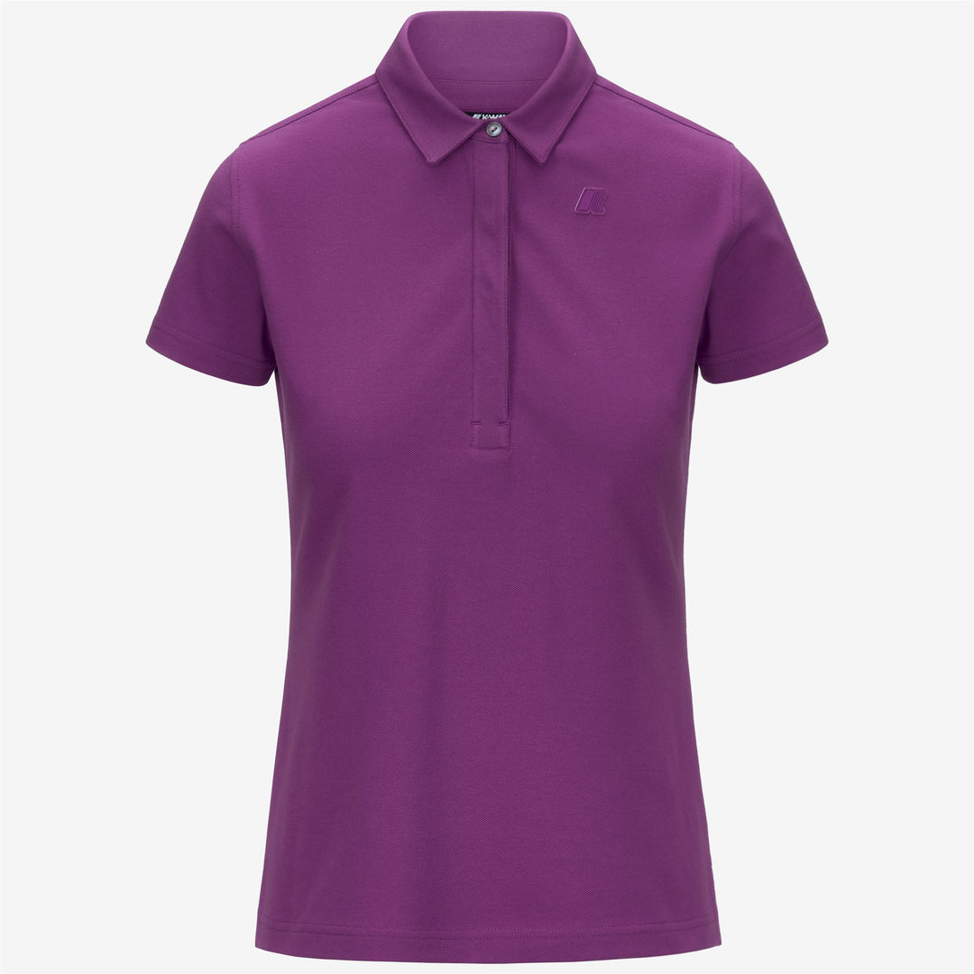 Camisa Polo de Piqué Elástica para Mujer en Color Violeta main
