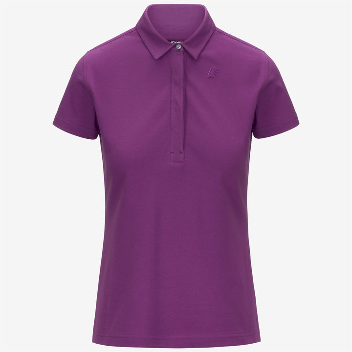 Camisa Polo de Piqué Elástica para Mujer en Color Violeta 5