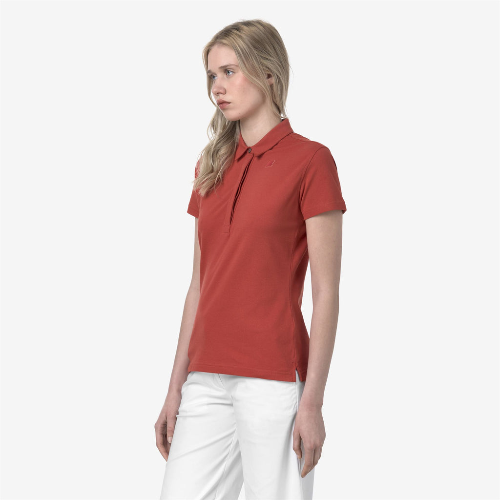 Polo Shirts_WOMAN_AMEDEA PIQUE_Polo_Red Jasper - Commercial 5