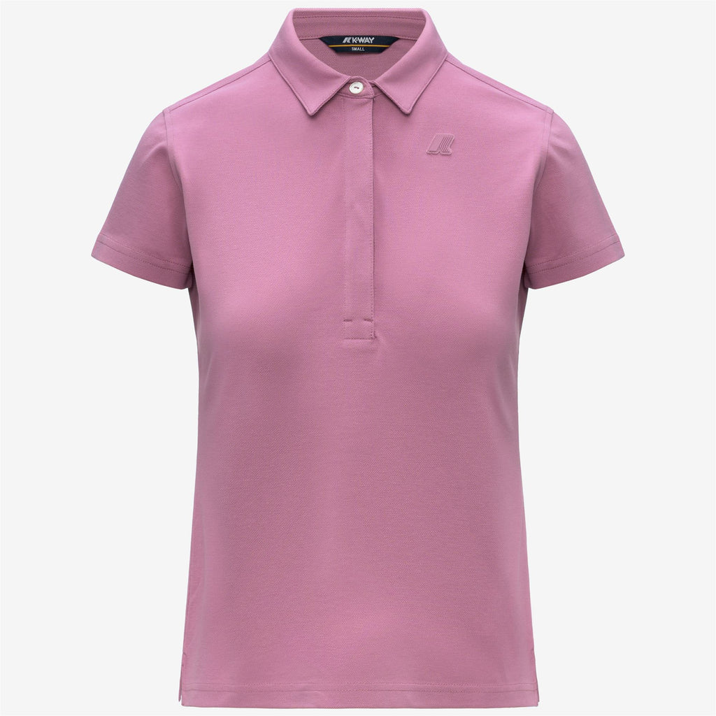 Polo Shirts_Woman_AMEDEA PIQUE SLIM_Polo_Violet Glicine - Commercial 1
