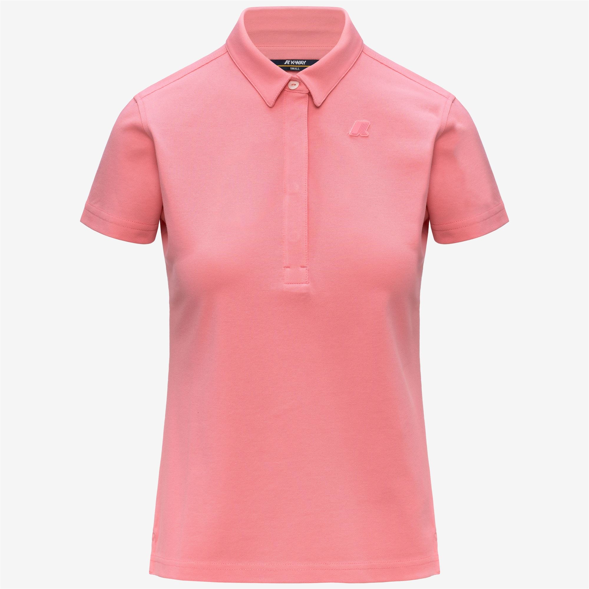 Polo Shirts_Woman_AMEDEA PIQUE SLIM_Polo_Pink Geranium - Commercial 1