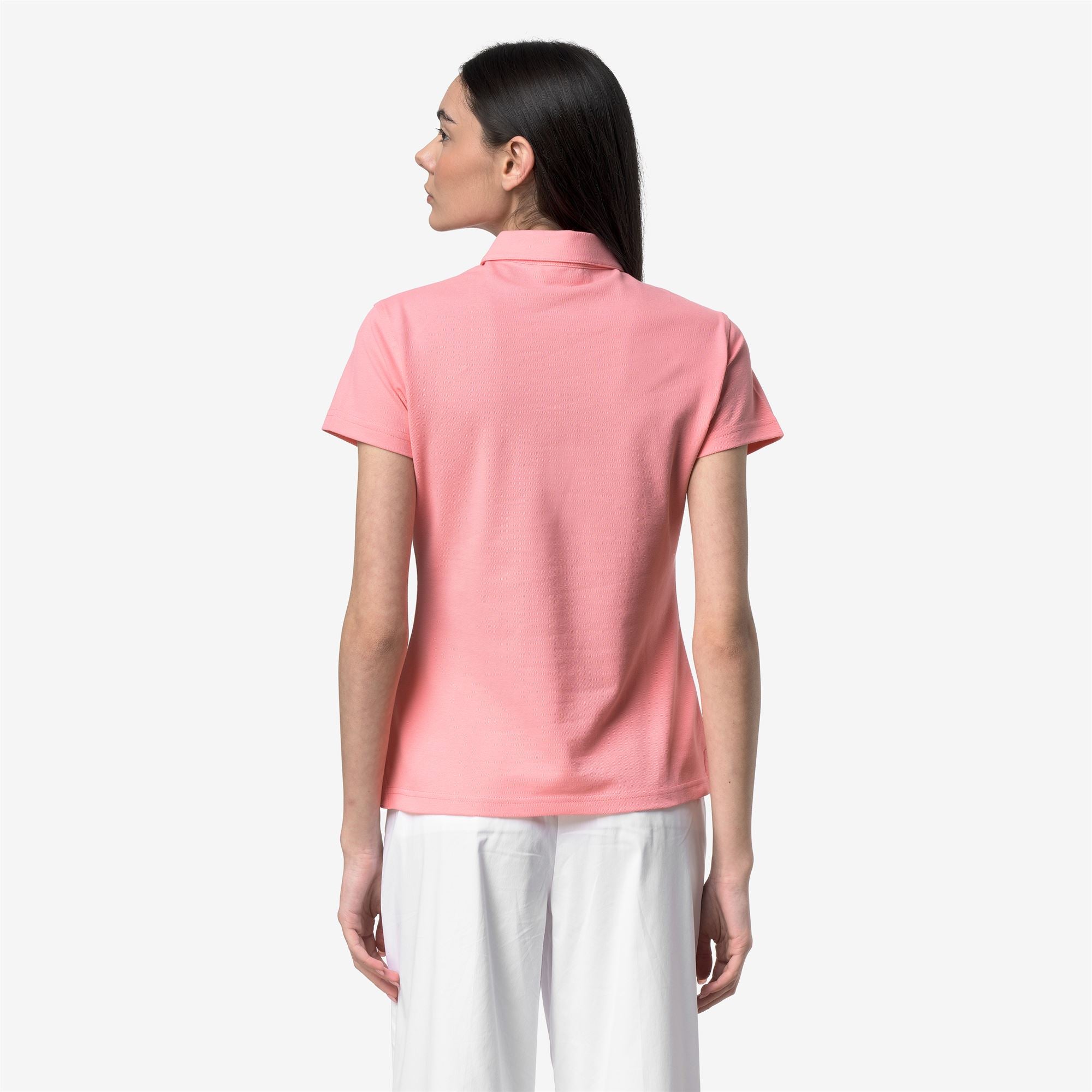 Polo Shirts_Woman_AMEDEA PIQUE SLIM_Polo_Pink Geranium - Commercial 6