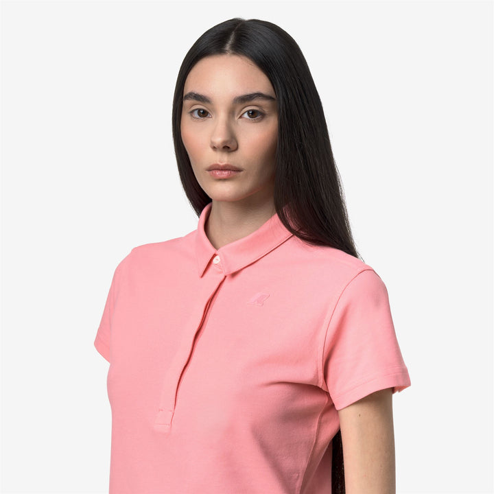 AMEDEA PIQUE SLIM Playeras tipo polo Polo Mujer Pink Geranium 4