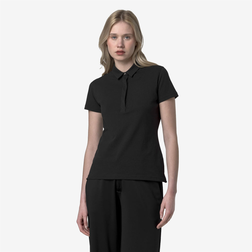 Polo Shirts_WOMAN_AMEDEA PIQUE_Polo_Black Pure - Commercial 4