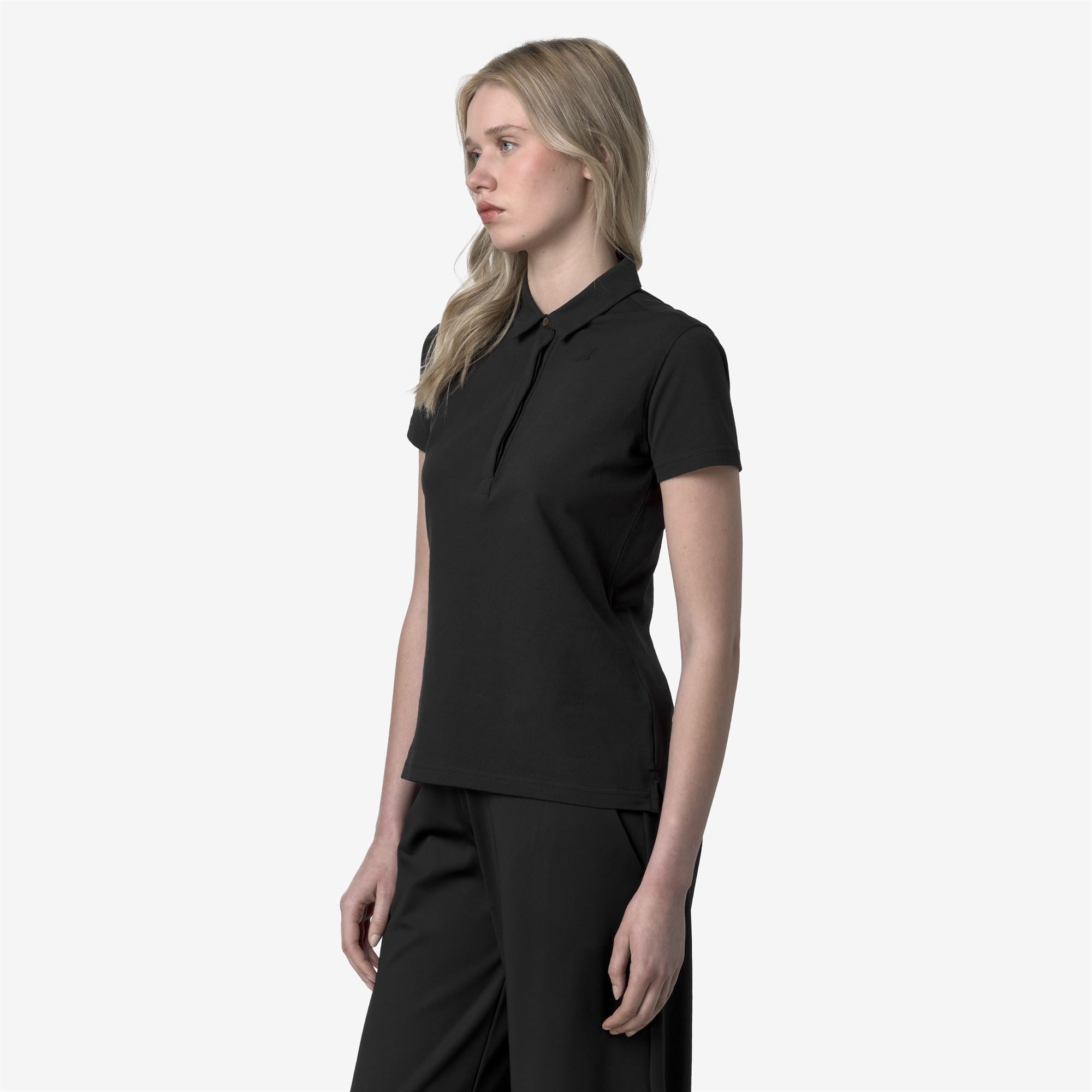 Polo Shirts_WOMAN_AMEDEA PIQUE_Polo_Black Pure - Commercial 5