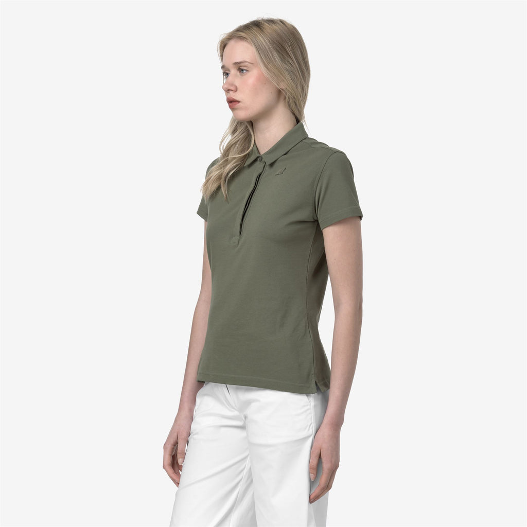 Polo Shirts_WOMAN_AMEDEA PIQUE_Polo_Green Lichen - Commercial 5