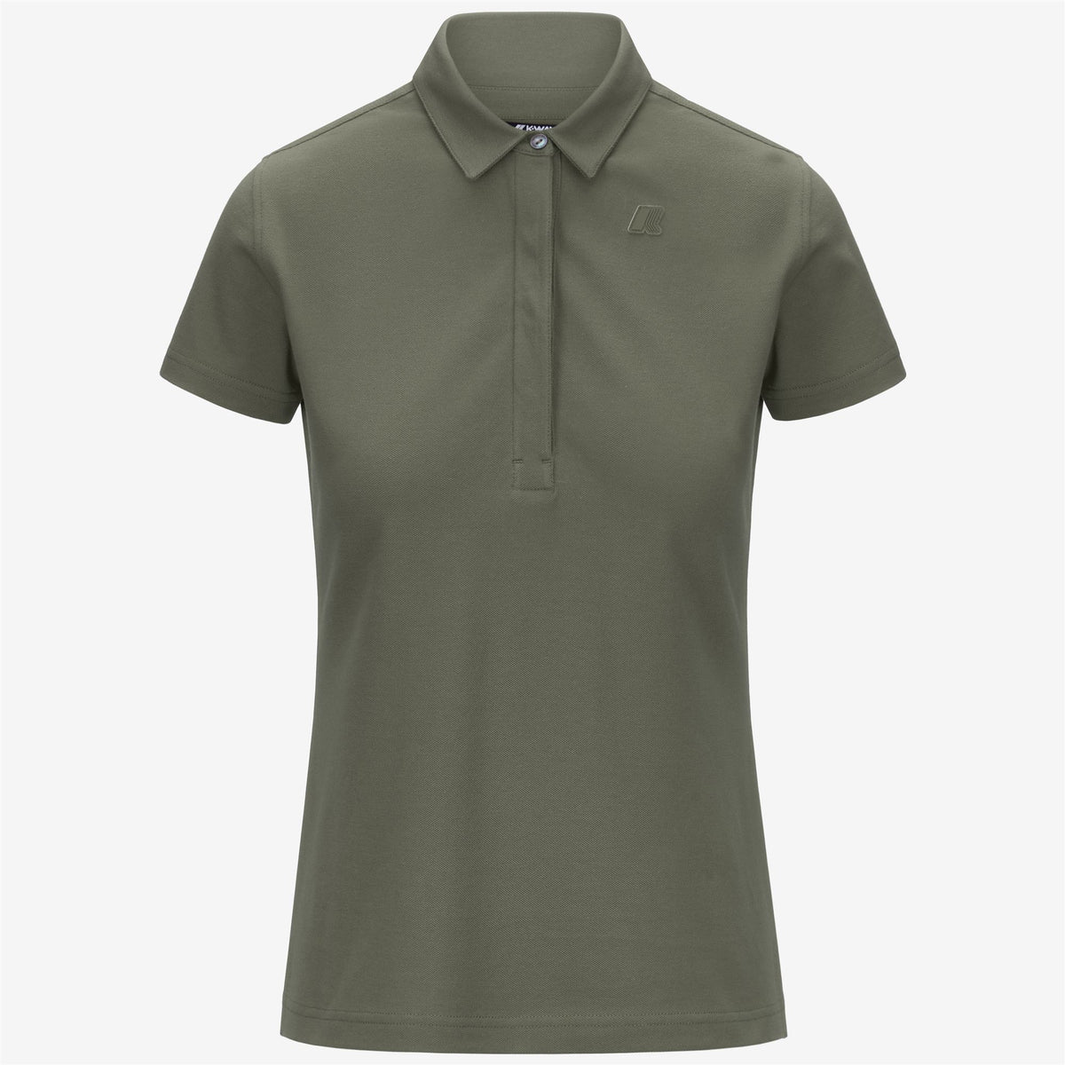 Polo Shirts_WOMAN_AMEDEA PIQUE_Polo_Green Lichen - Commercial 1
