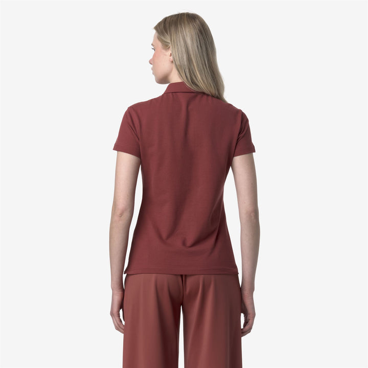 Polo Shirt Piqué Stretch Rossa Donna per Abbigliamento Casual Urbano 5