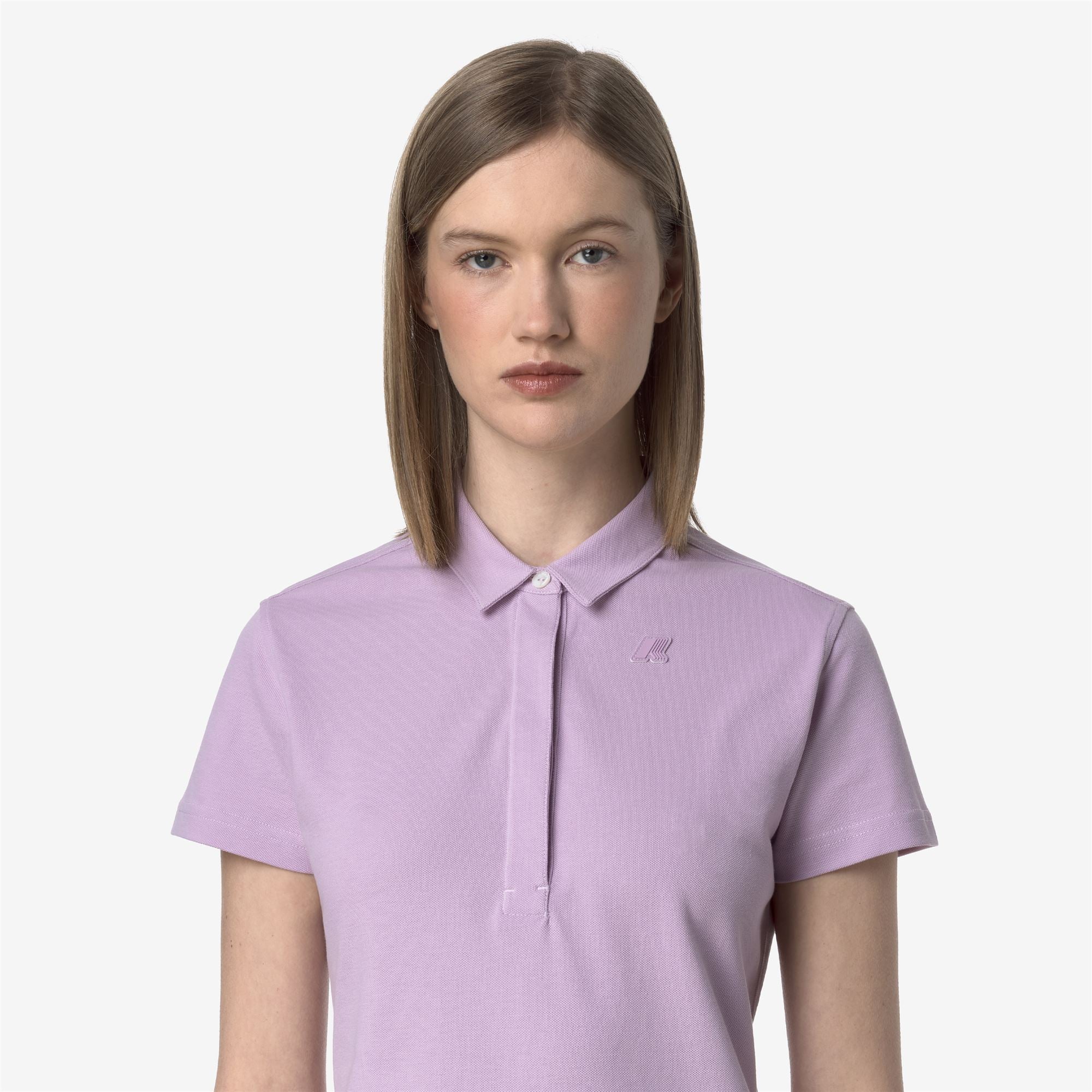 Polo Shirts_WOMAN_AMEDEA PIQUE_Polo_Violet Lt Lilac - Commercial 7
