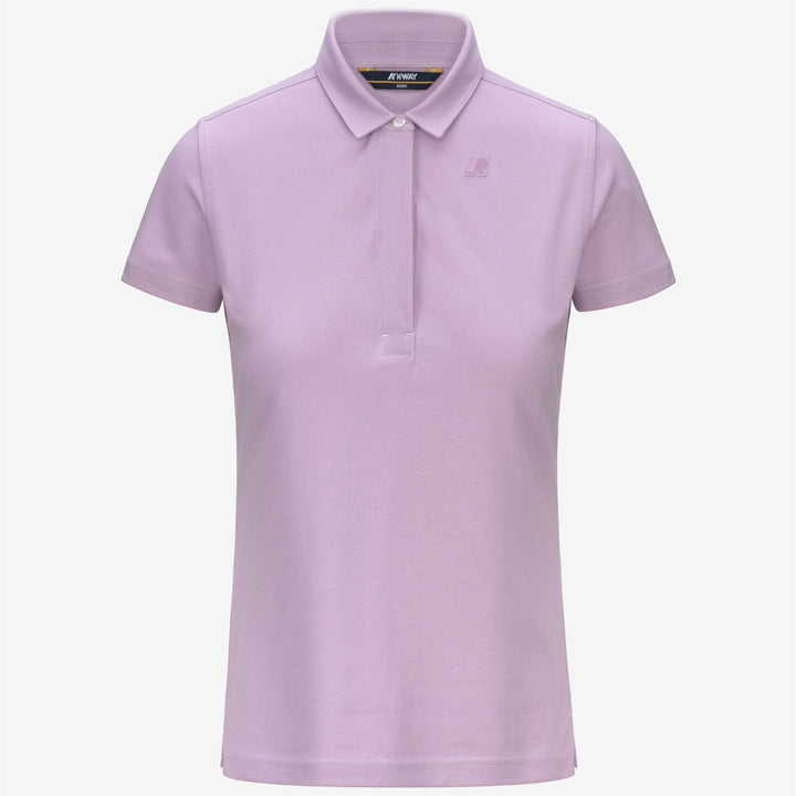 Camisa Polo de Piqué Stretch Violeta Lila para Mujer Casual 5
