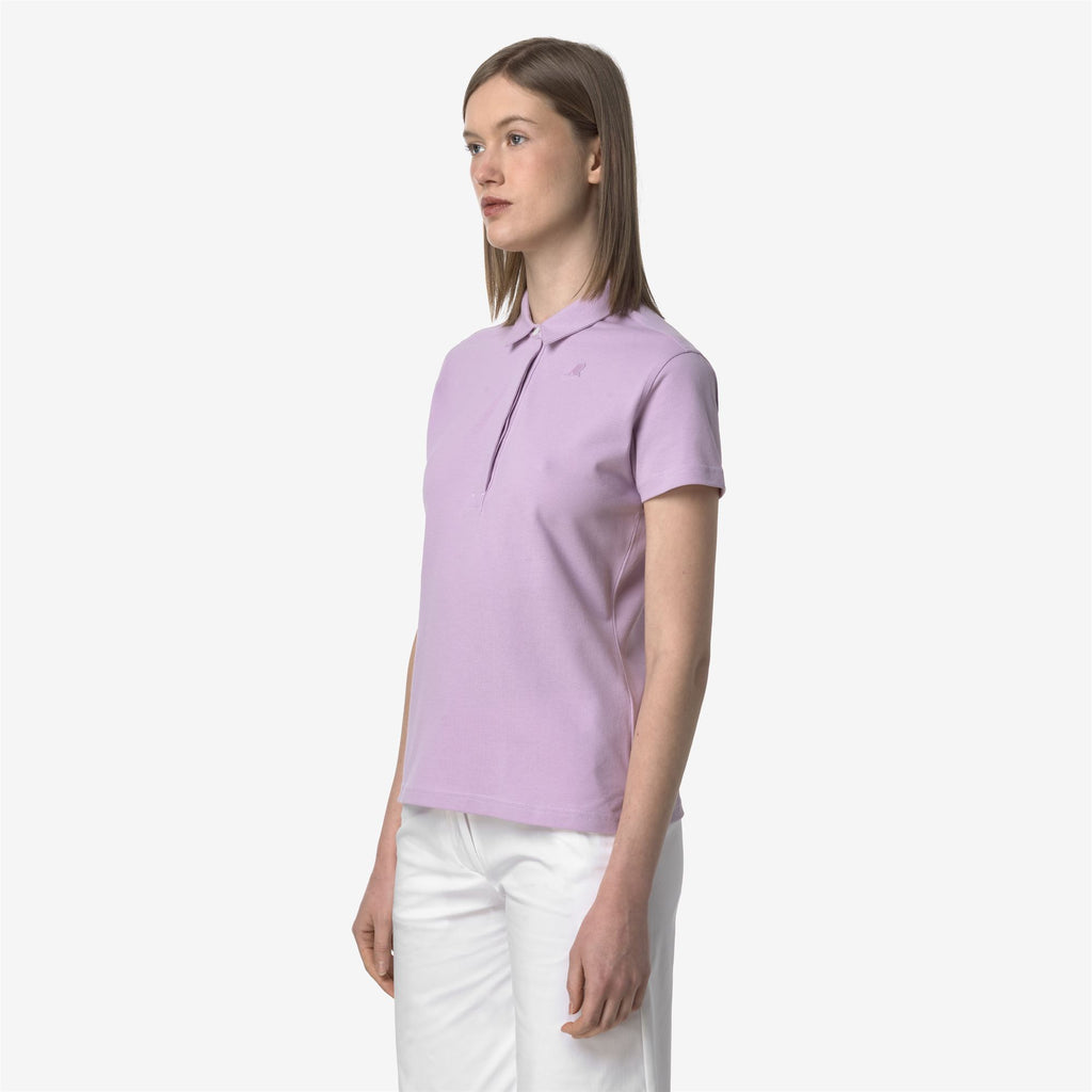 Polo Shirts_WOMAN_AMEDEA PIQUE_Polo_Violet Lt Lilac - Commercial 5