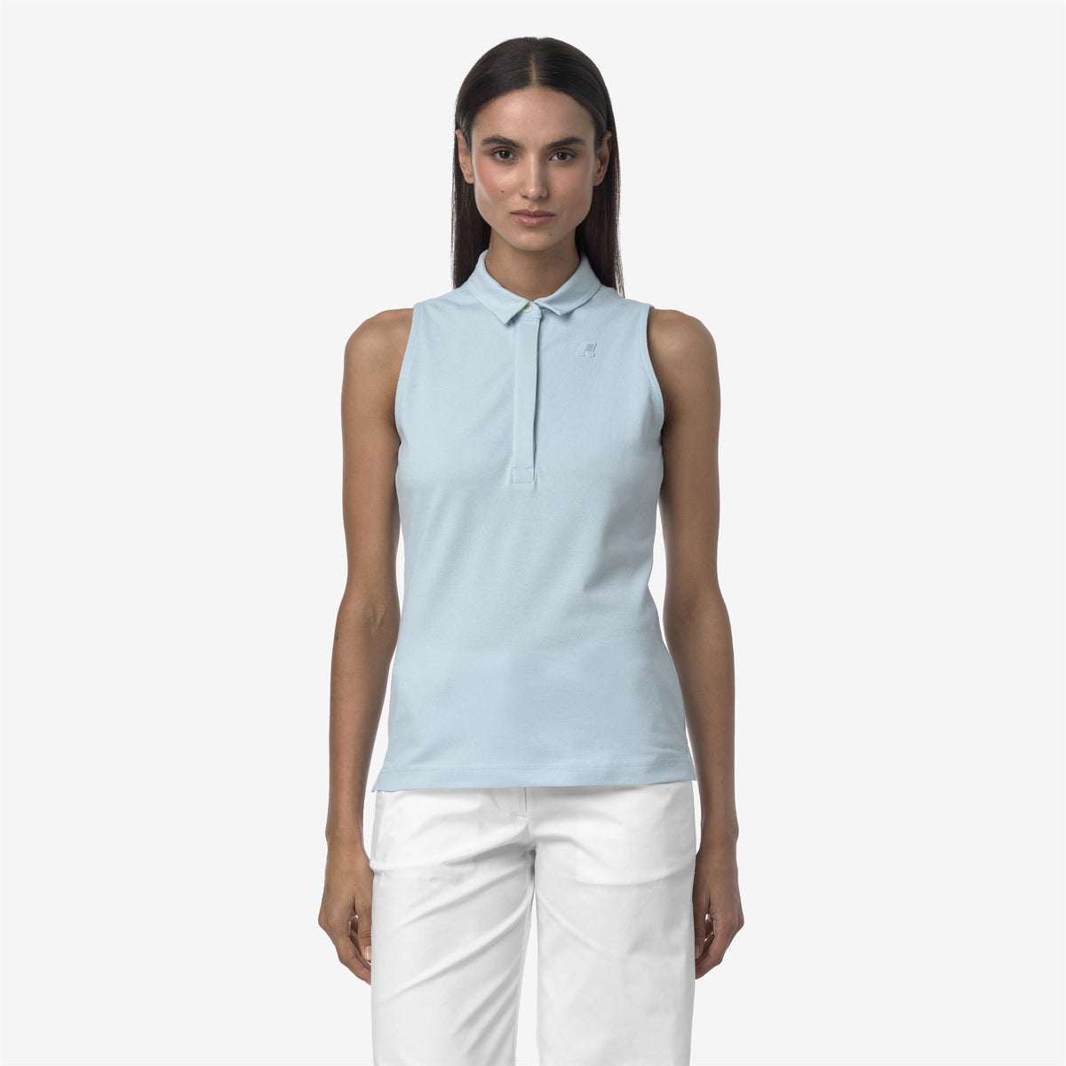 Polo Shirts_WOMAN_ADOUR PIQUE_Polo_Blue Baby - Commercial 4