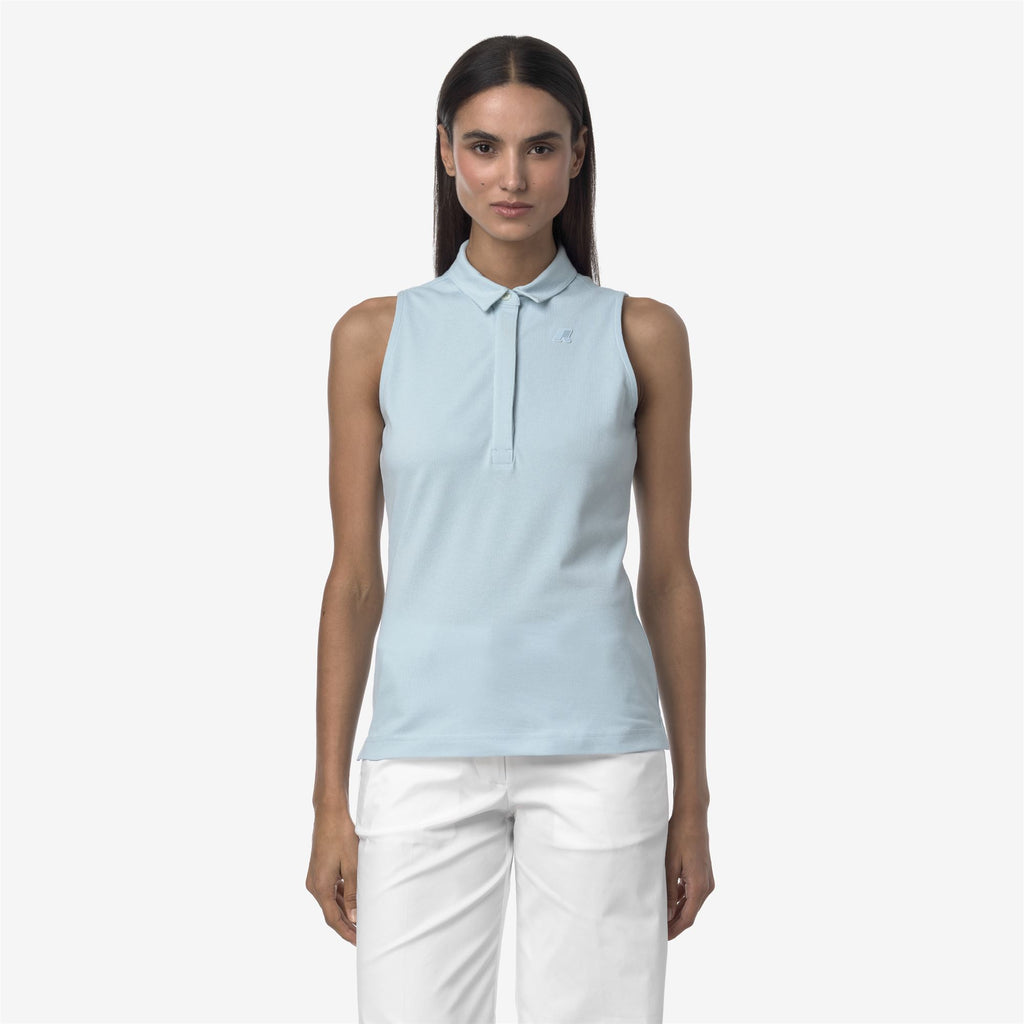 Polo Shirts_WOMAN_ADOUR PIQUE_Polo_Blue Baby - Commercial 4
