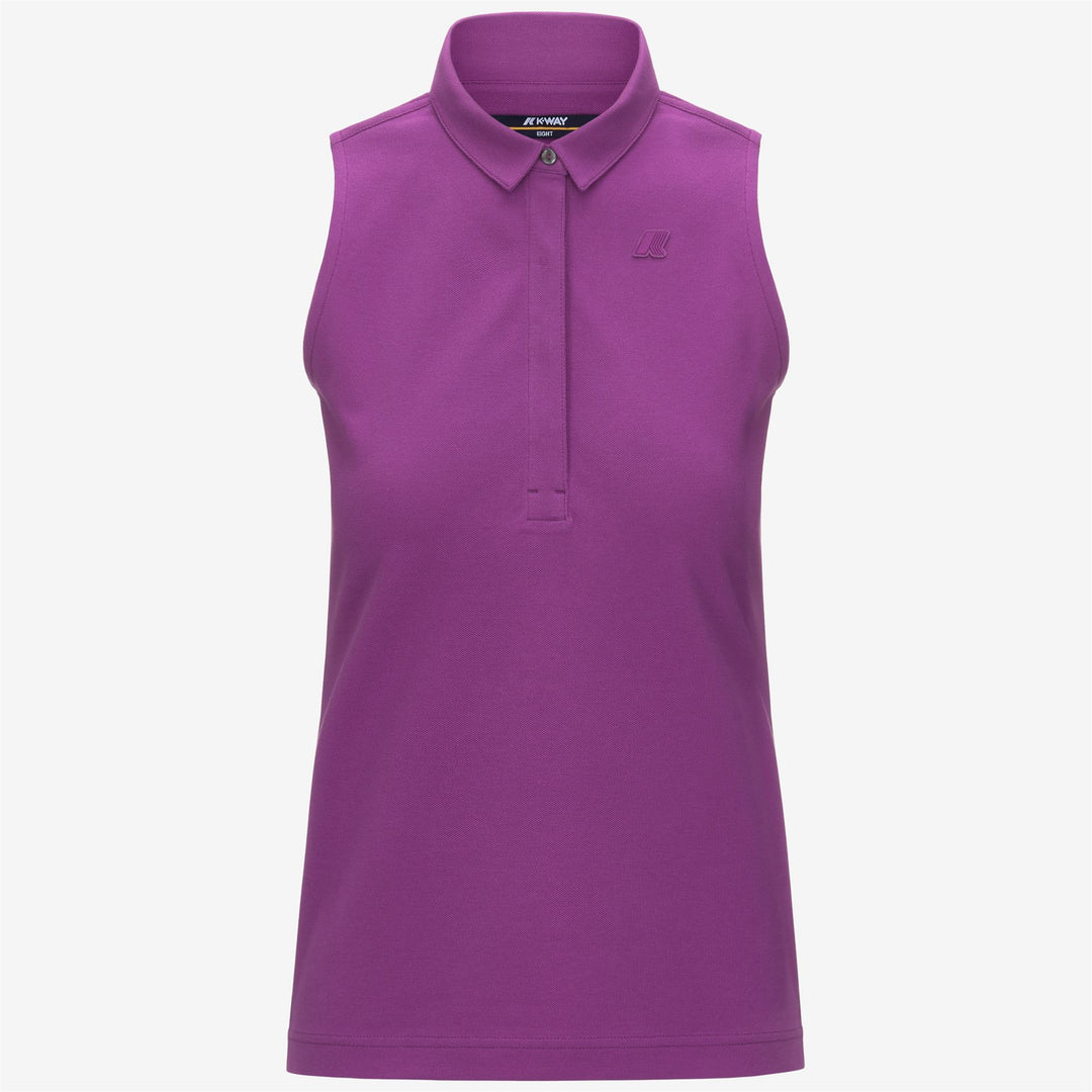 Camisa Polo de Piqué Elástica Violeta para Mujer Casual main