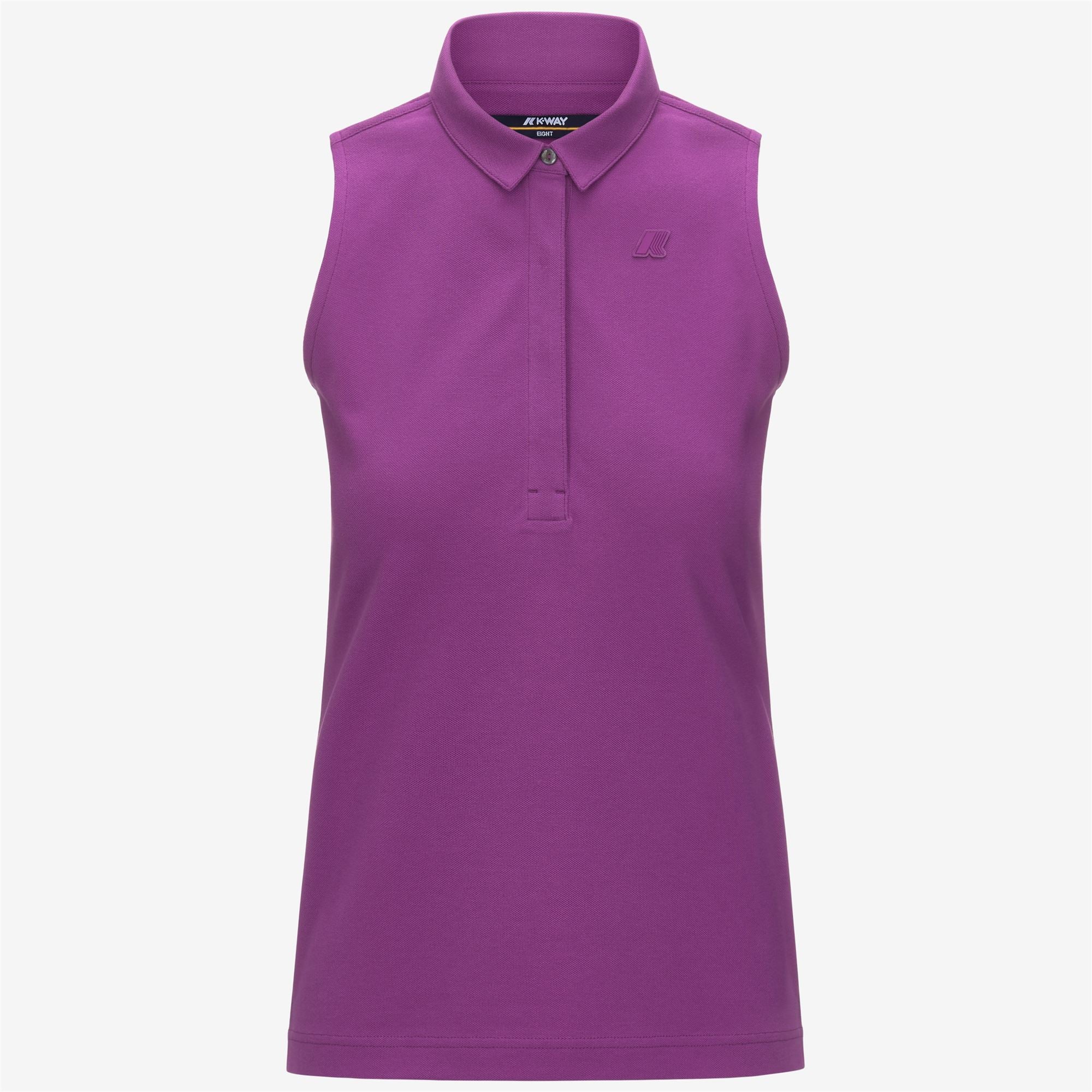 Polo Shirts_WOMAN_ADOUR PIQUE_Polo_Violet - Commercial 1