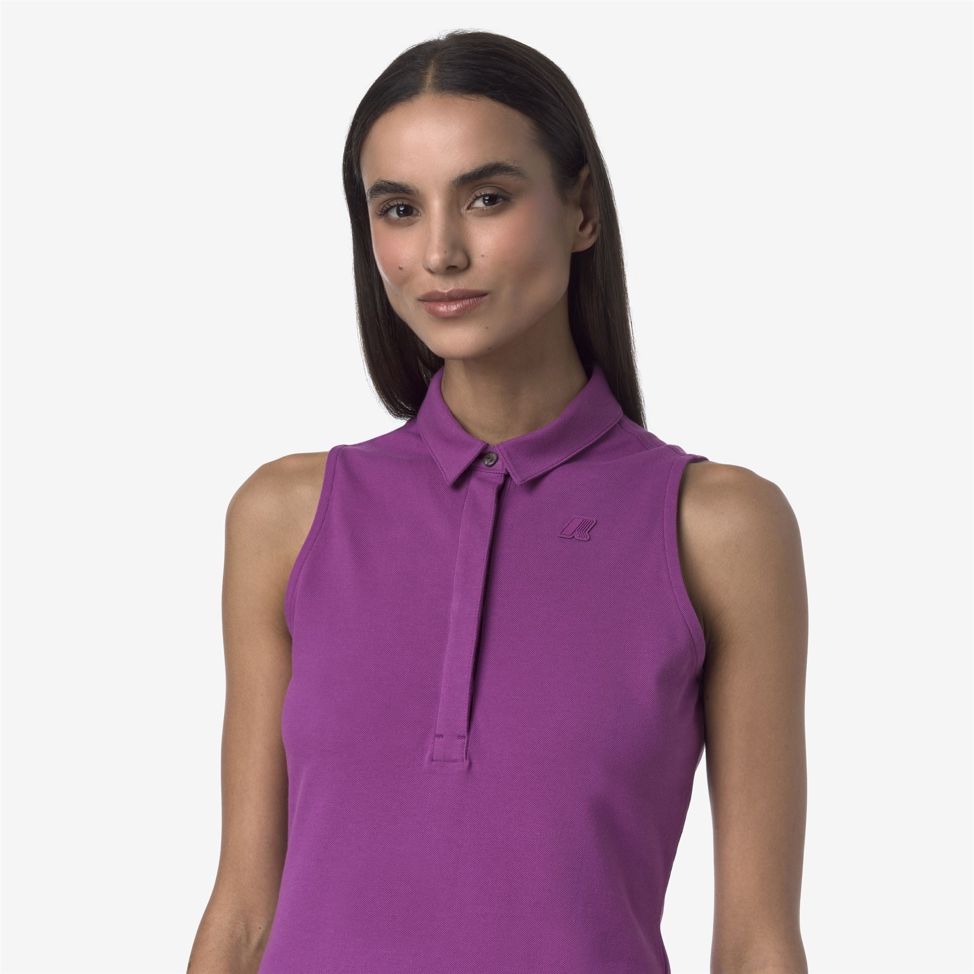 Polo Shirts_WOMAN_ADOUR PIQUE_Polo_Violet - Commercial 7