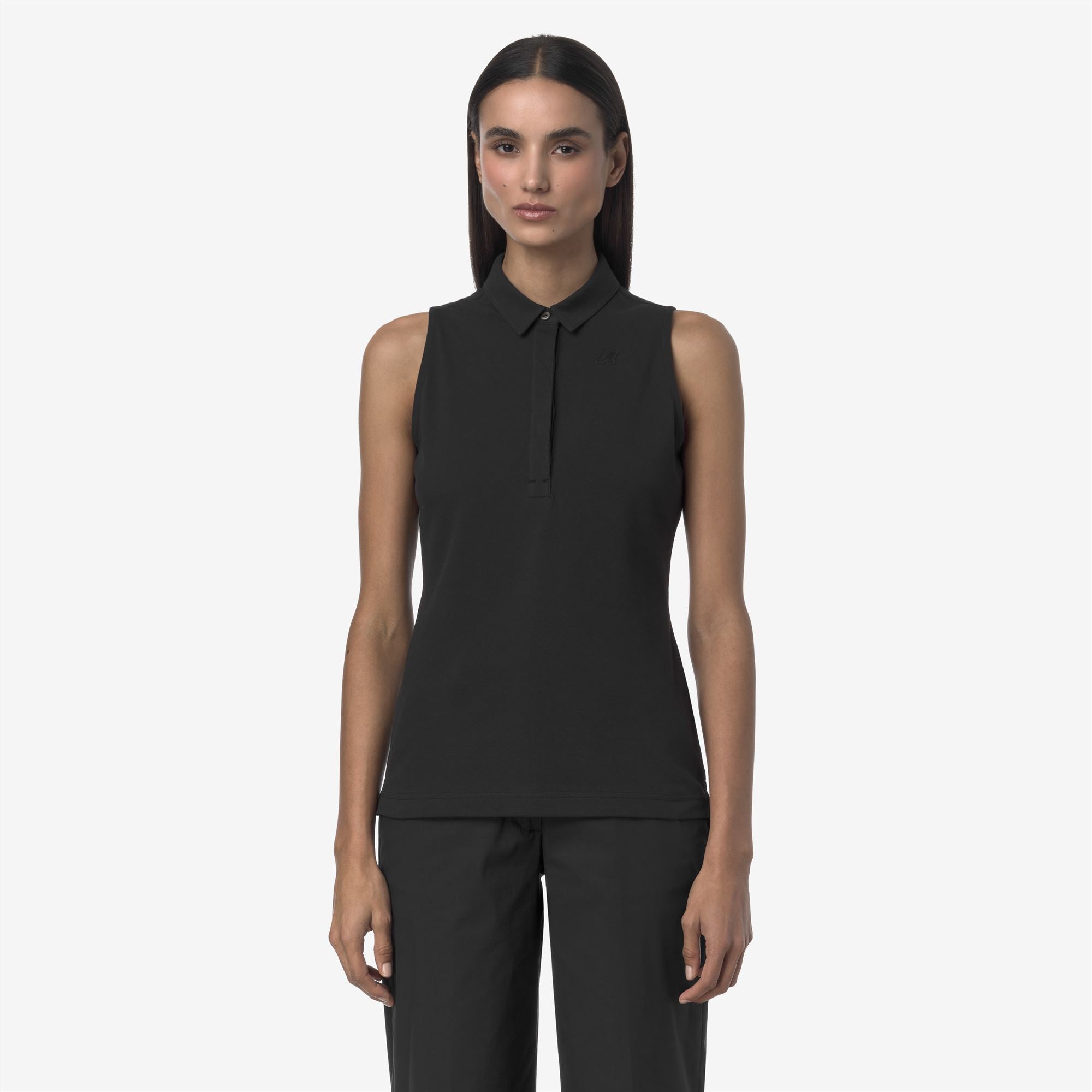 Polo Shirts_WOMAN_ADOUR PIQUE_Polo_Black Pure - Commercial 4