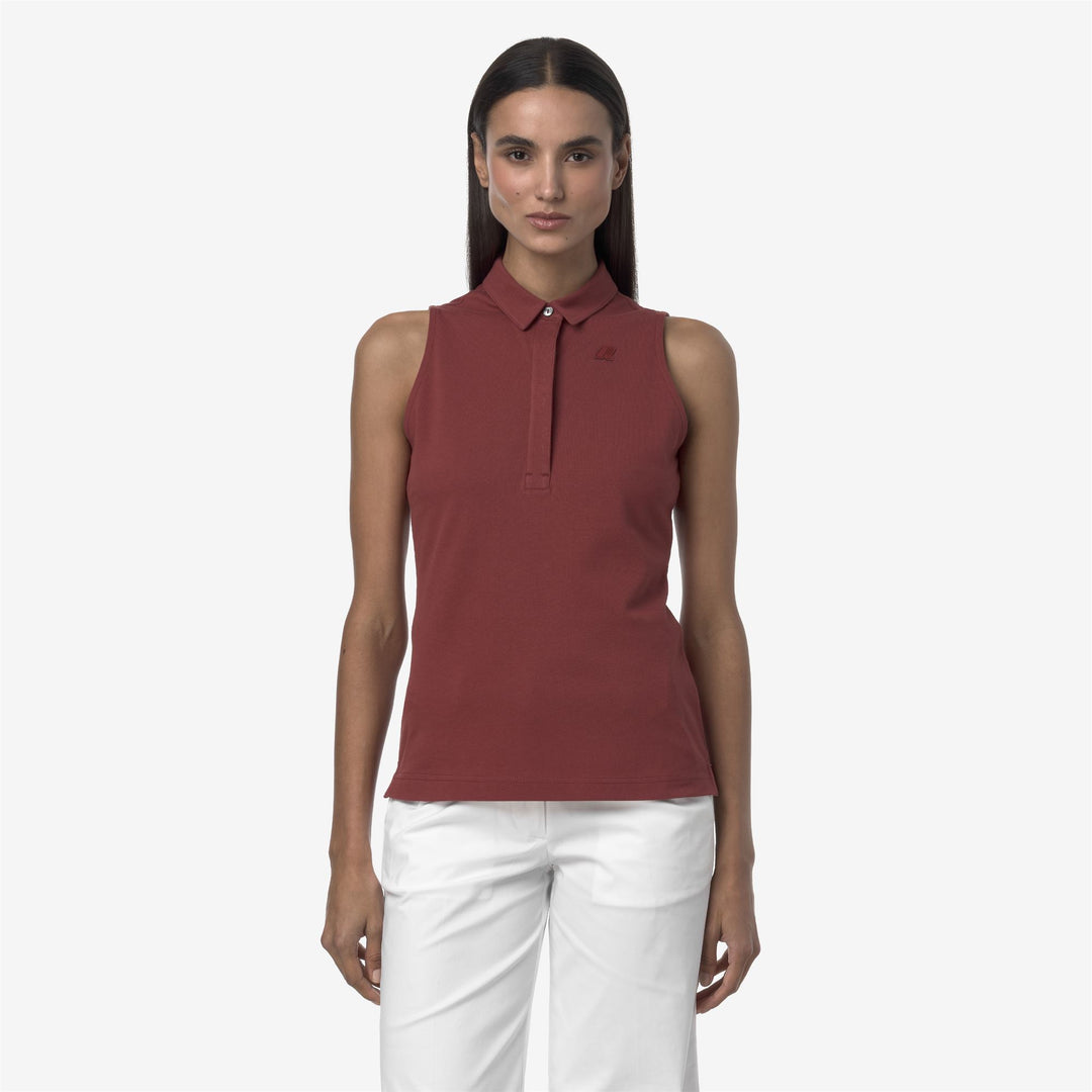 Camisa sin mangas roja para mujer ideal para uso casual en la ciudad 01