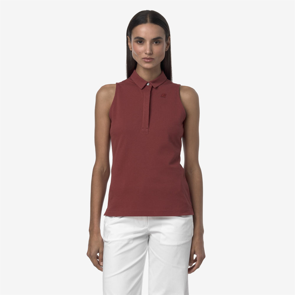 Polo Senza Maniche Rossa Donna per Abbigliamento Casual Cittadino 02