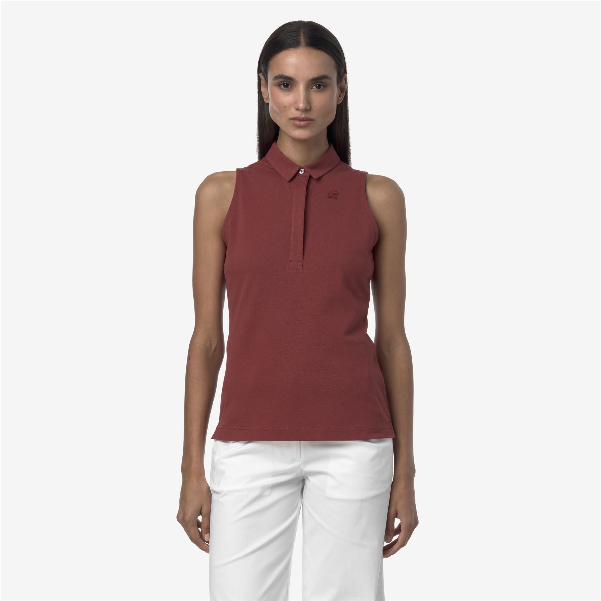 Polo Shirts_WOMAN_ADOUR PIQUE_Polo_Red Brownish - Commercial 4