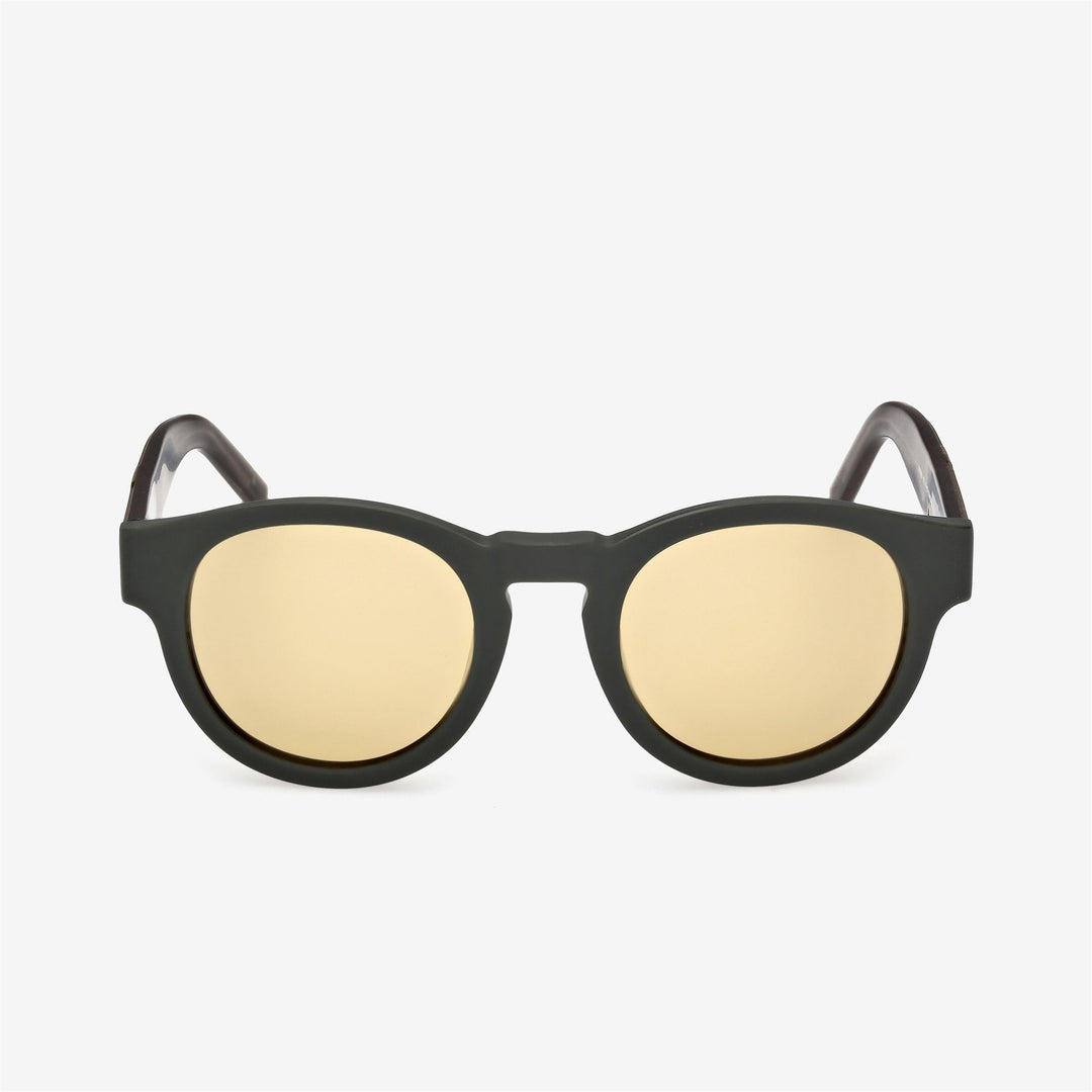 Gafas de sol unisex clásicas redondas verdes con patillas llamativas main