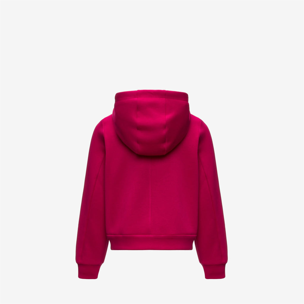 Fleece_GIRL_P. DEVA LIGHT SPACER_Hoodie Full Zip_Red Cerise - Commercial 2