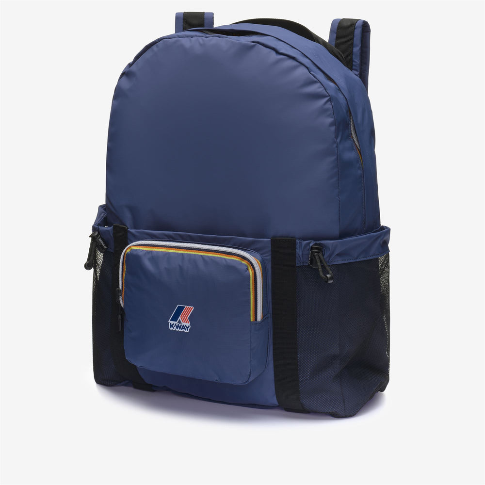 Bags Unisex LE VRAI 3.0 MICHEL Backpack BLUE INDIGO Dressed Front (jpg Rgb)	