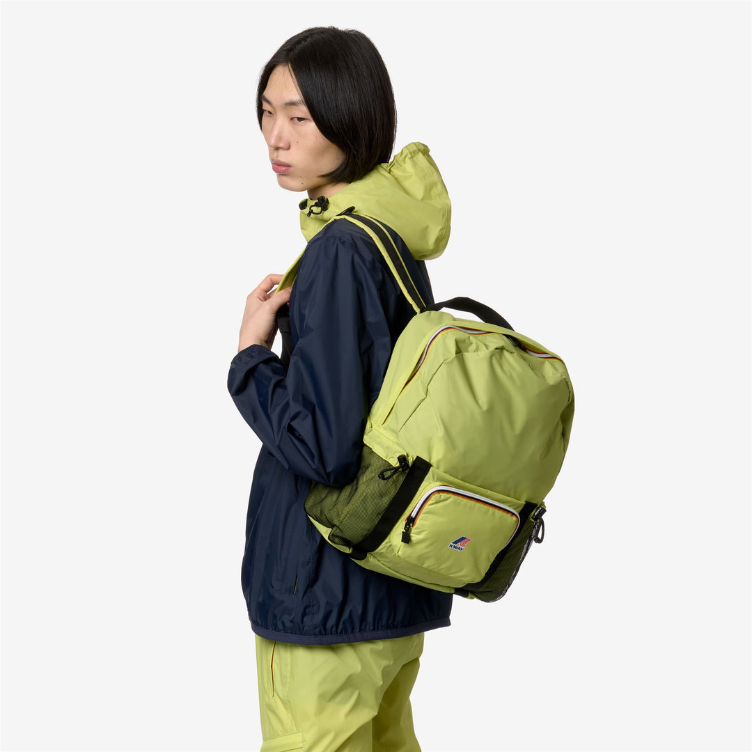 Bags Unisex LE VRAI 3.0 MICHEL Backpack GREEN CELERY Detail (jpg Rgb)			