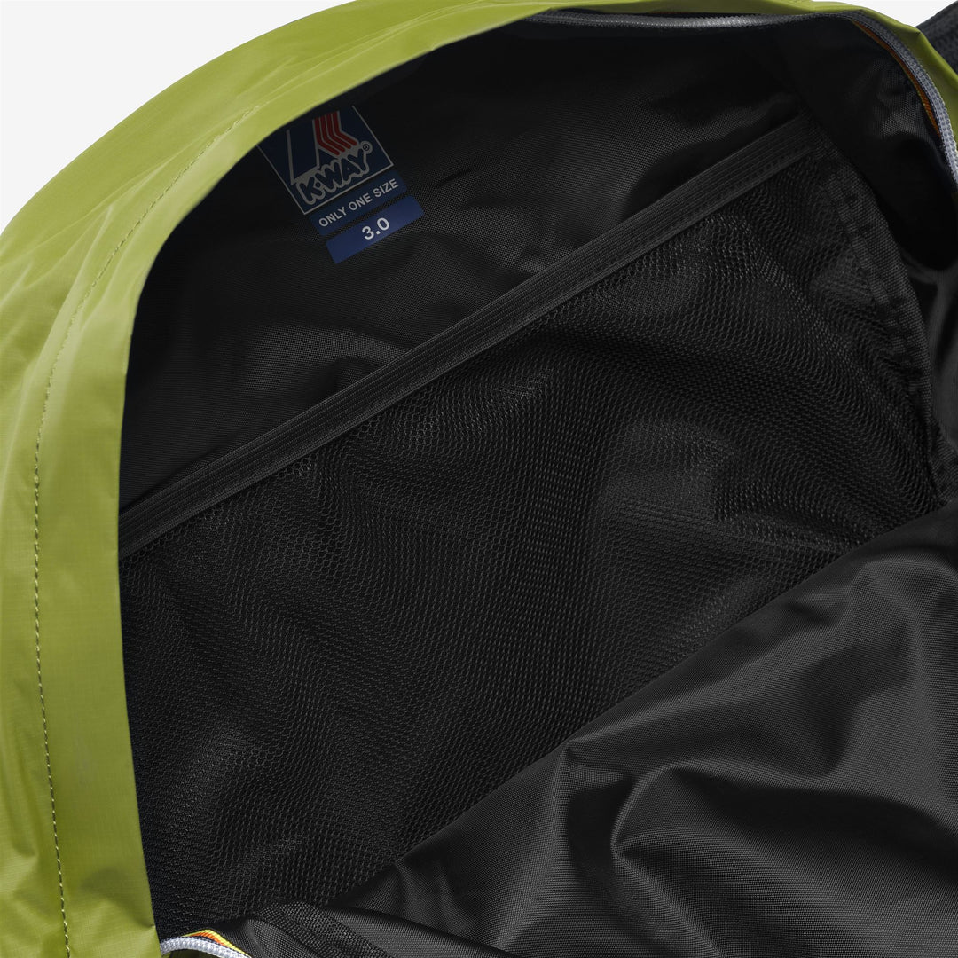 Bags Unisex LE VRAI 3.0 MICHEL Backpack GREEN CELERY Dressed Side (jpg Rgb)		