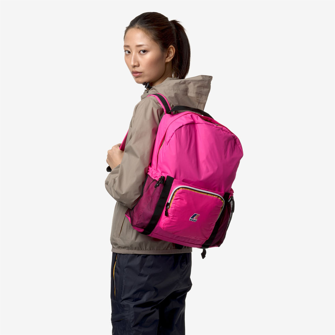 Bags Unisex LE VRAI 3.0 MICHEL Backpack PINK INTENSE Detail (jpg Rgb)			