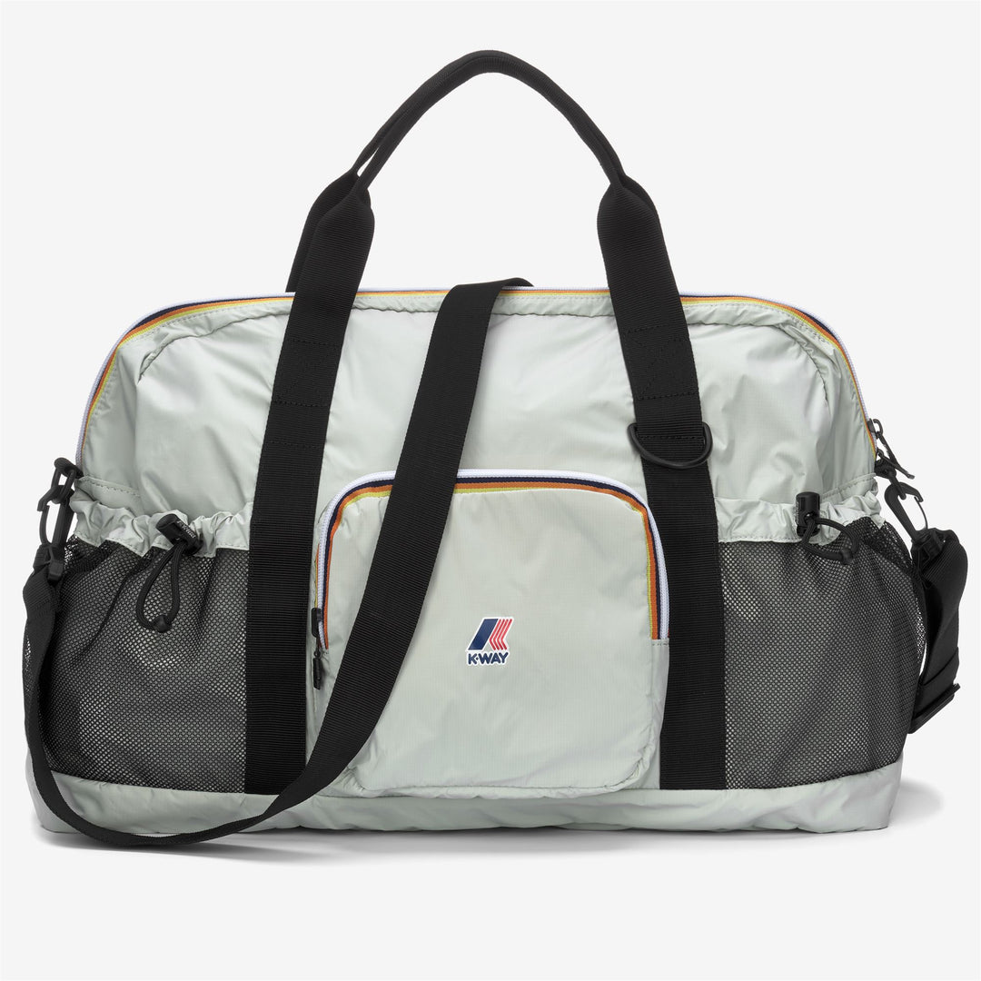 Beige unisex waterproof packable duffle bag with pockets 01