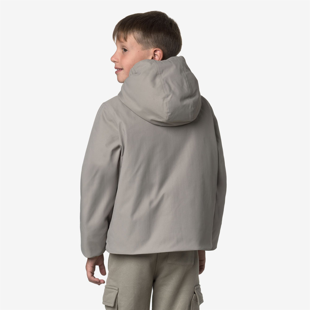 Green oak Boy's Short Waterproof Jacket with Light Padding main