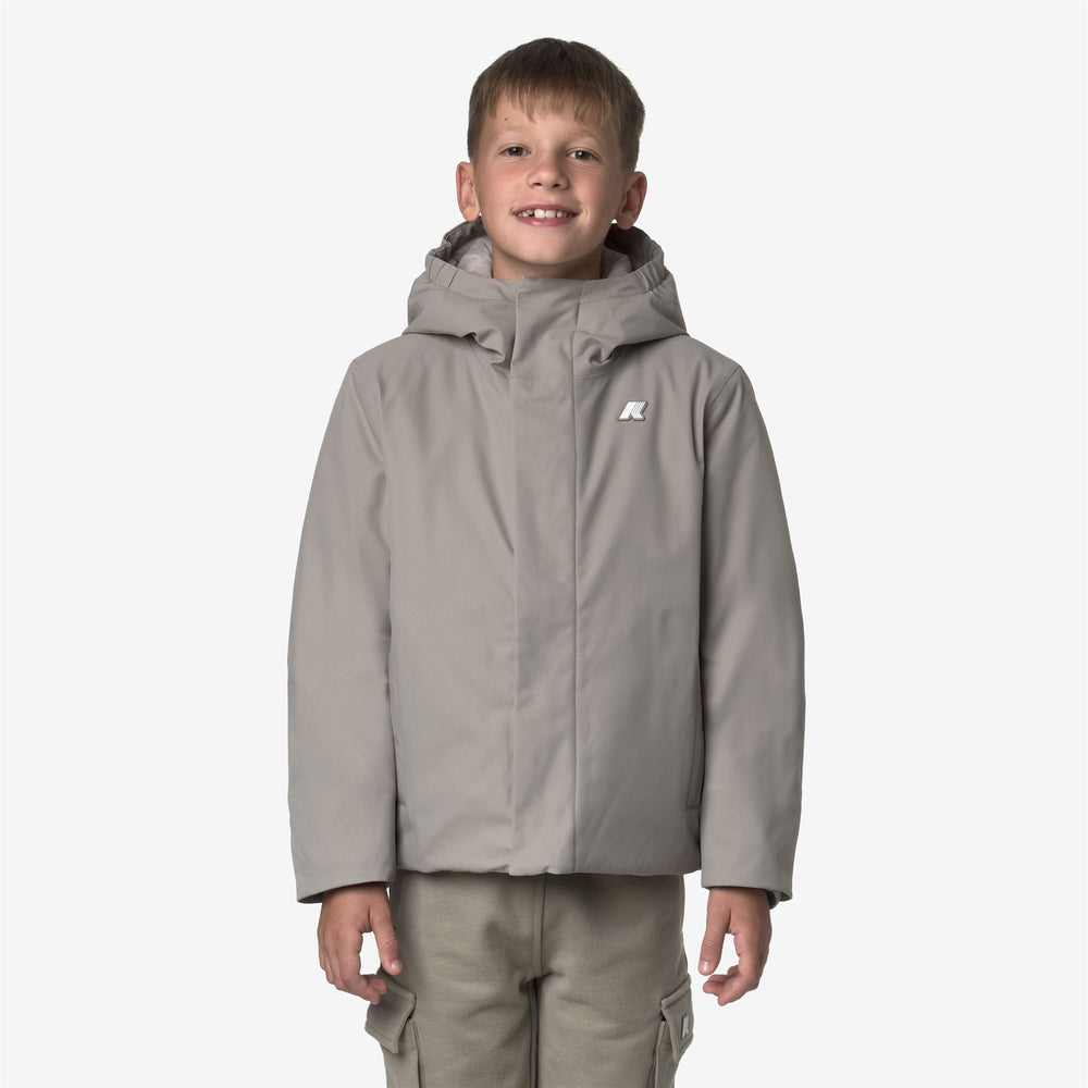 Green oak Boy's Short Waterproof Jacket with Light Padding 02