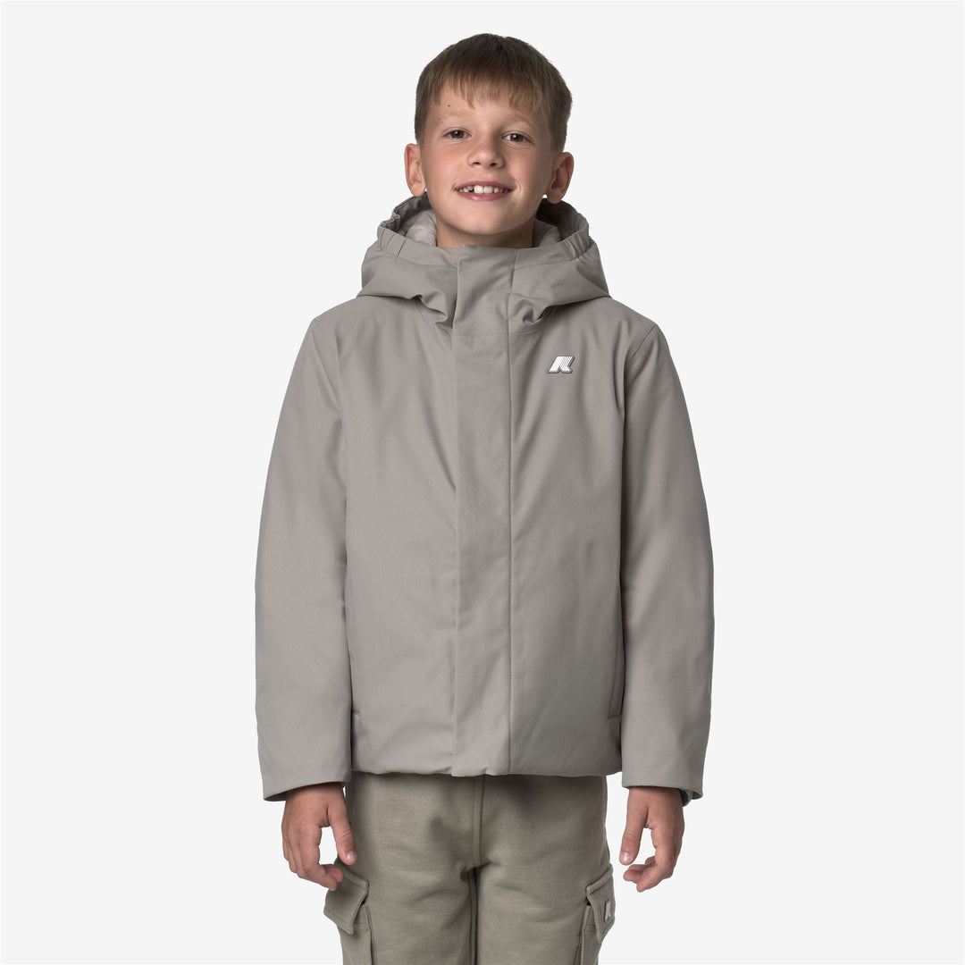 Green oak Boy's Short Waterproof Jacket with Light Padding main