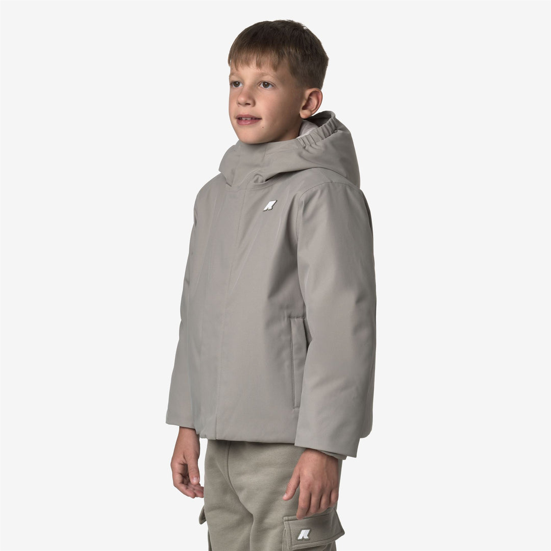 Green oak Boy's Short Waterproof Jacket with Light Padding main