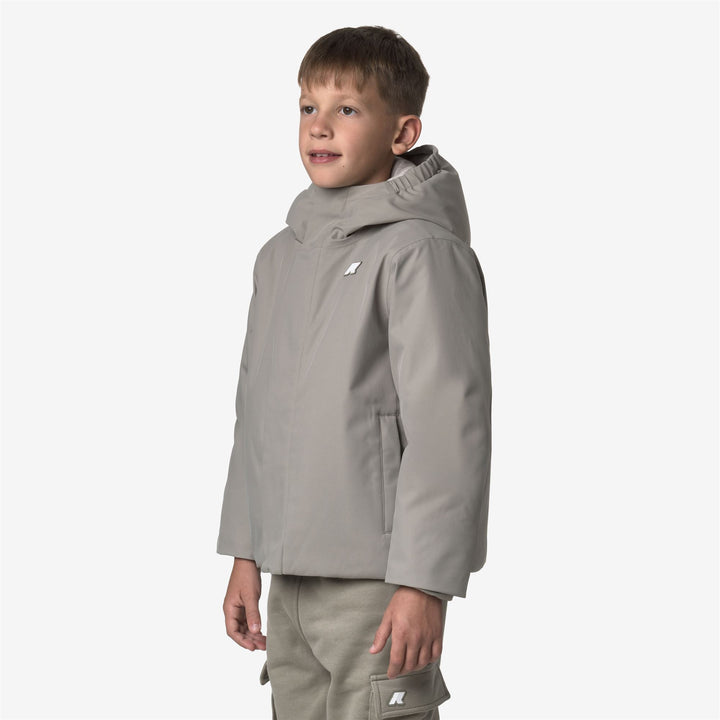 Green oak Boy's Short Waterproof Jacket with Light Padding 4