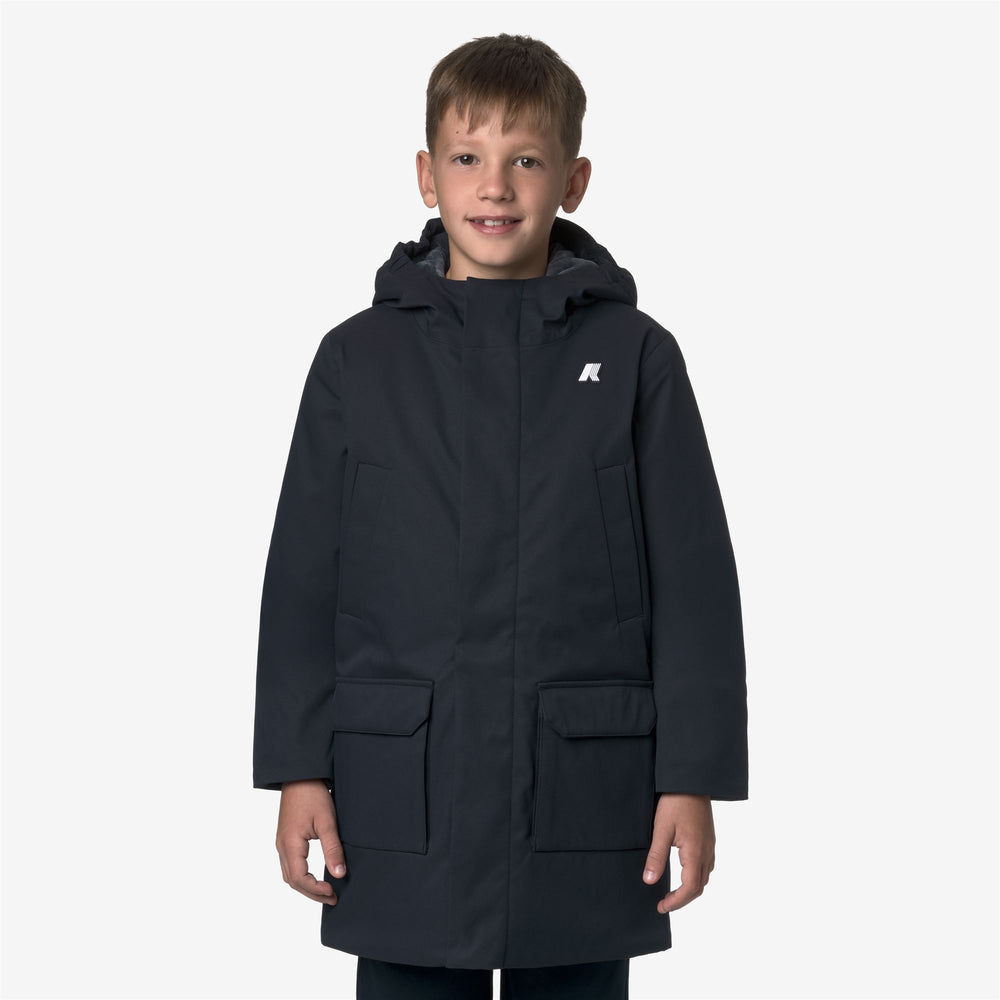Blue Boy's Mid-Length Waterproof Jacket with Lightweight Padding 02