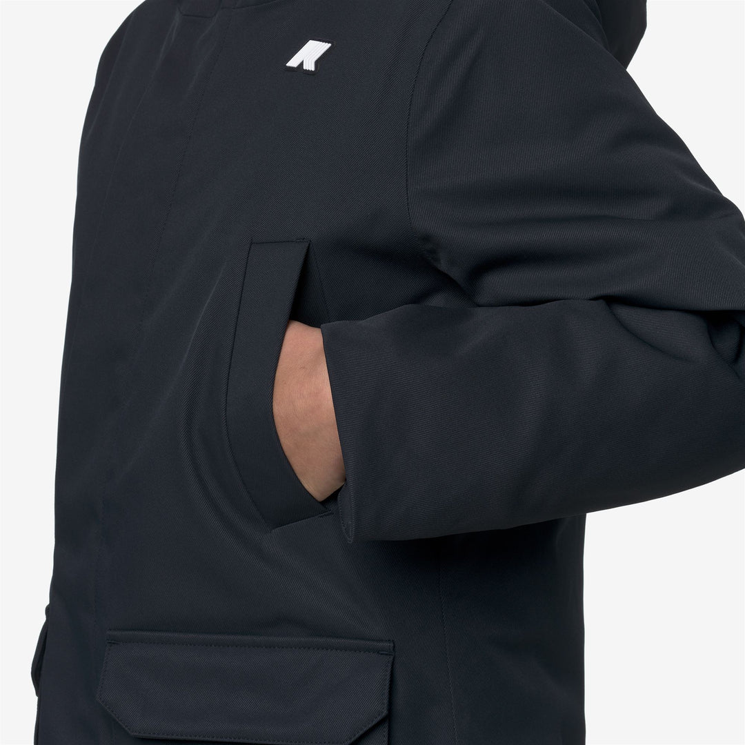 Blue Boy's Mid-Length Waterproof Jacket with Lightweight Padding main