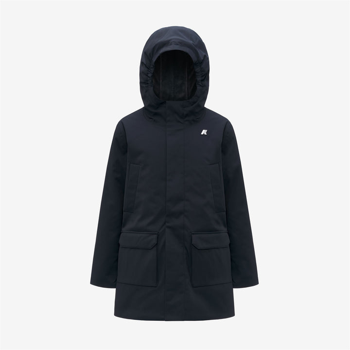 Blue Boy's Mid-Length Waterproof Jacket with Lightweight Padding 1