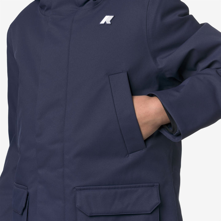 Deep cobalt blue Boy's Mid Jacket with Waterproof Padding 2