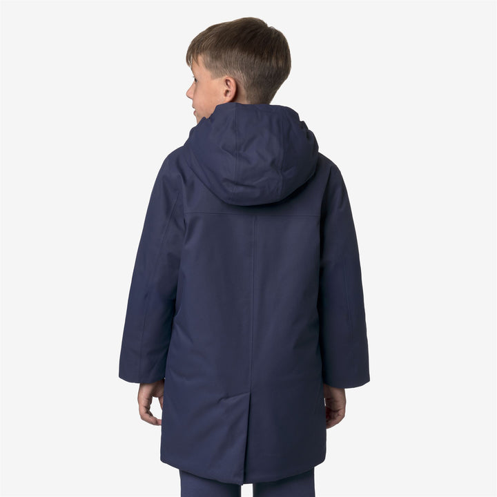 Deep cobalt blue Boy's Mid Jacket with Waterproof Padding 5