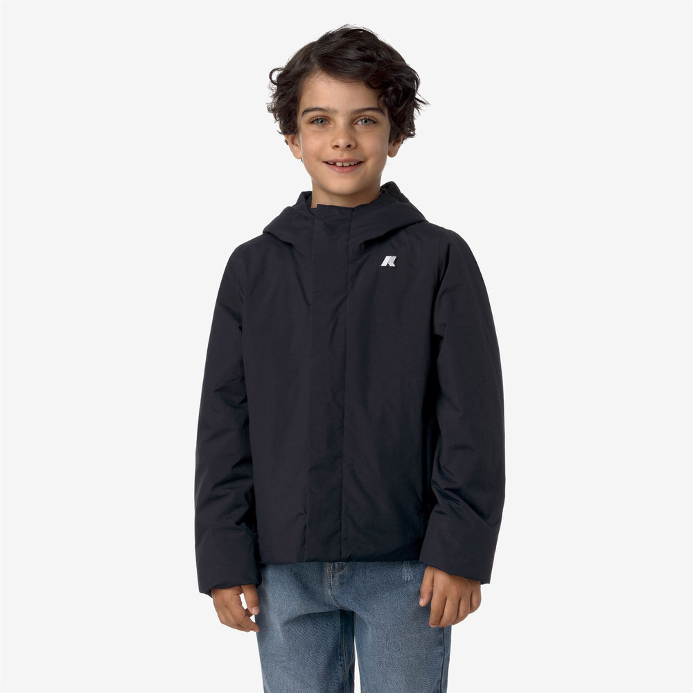 Blue Boy's Short Warm Jacket with Down Insulation 02