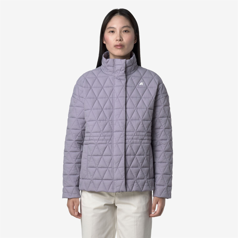 Violet women's Mid-Length Quilted Jacket with Primaloft Padding 02