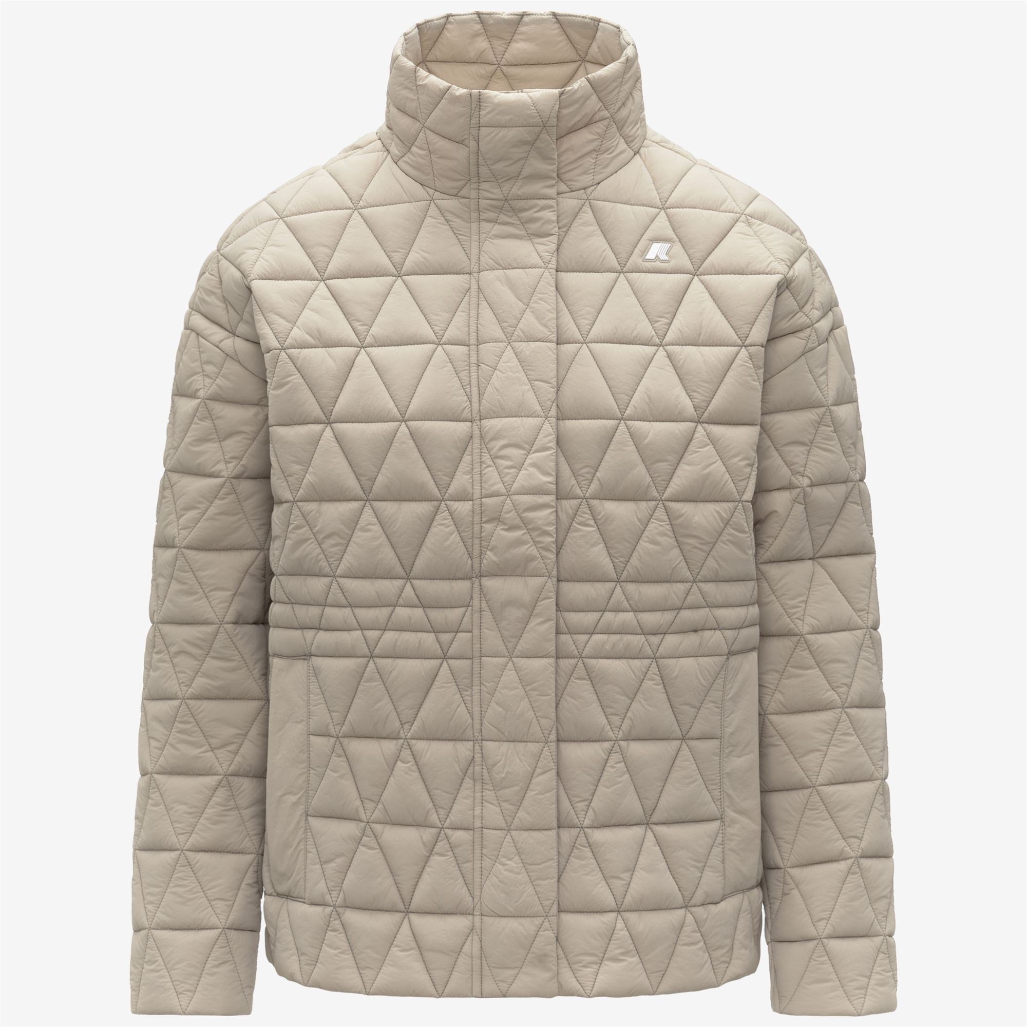 Jackets_WOMAN_SELENE DIAMOND QUILTED WARM_Mid_Beige Cashmere - Commercial 1