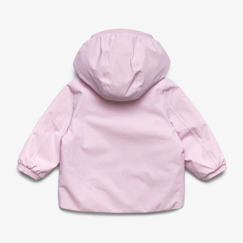 Jackets_Kid unisex_E. JACK ST WARM DOUBLE_Short_Pink Rose - Beige Shortbread - Commercial 2